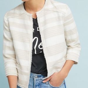 NWOT Anthropologie Striped Joslyn Jacket